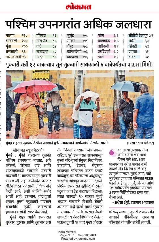 In the News Lokmat 28 Sep 2024