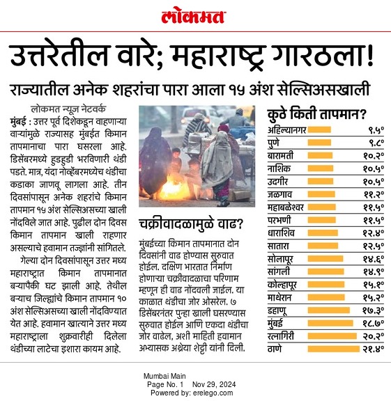 In the News Lokmat 29 Nov 2024