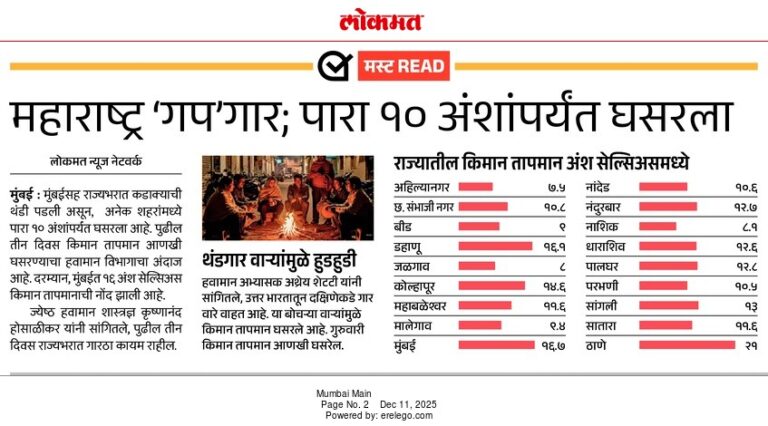 In the News Lokmat 11 Dec 2025