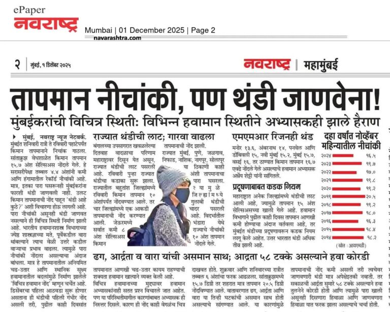 In the News Lokmat 1 Dec 2025