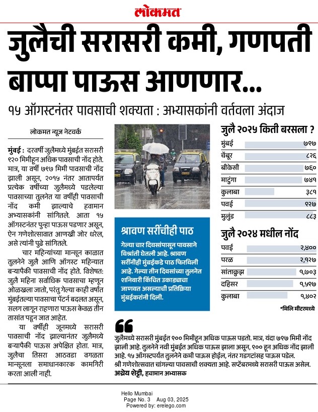 In the News Lokmat 3 Aug 2025