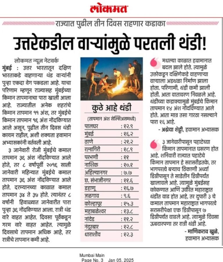In the News Lokmat 5 Jan 2025