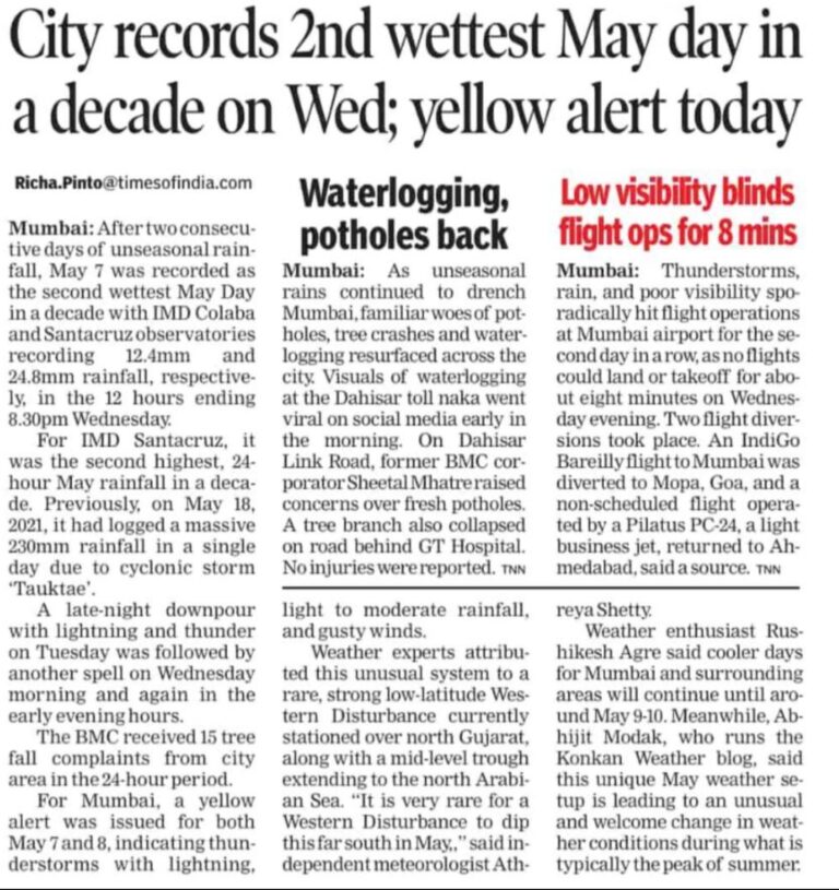 In the News Times of India 8 May 2025