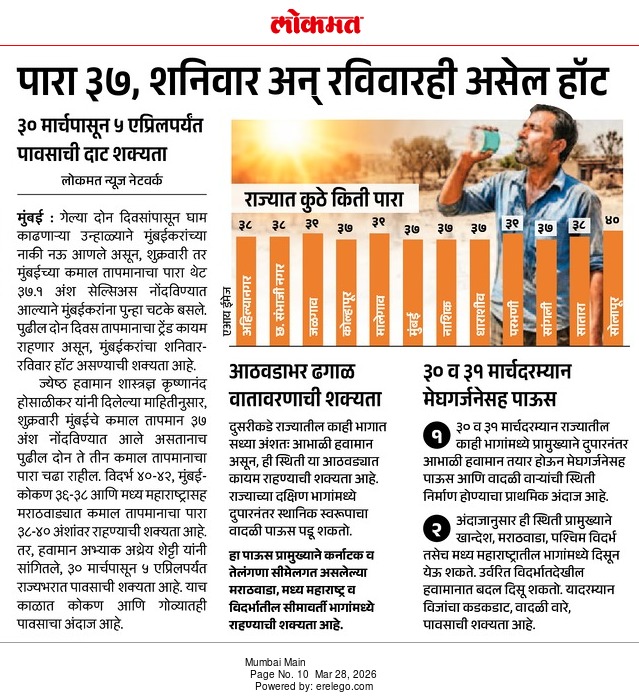 In the News Lokmat 28 Apr