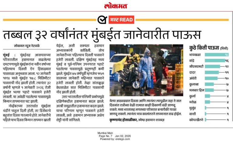 In the News Lokmat 2 Jan