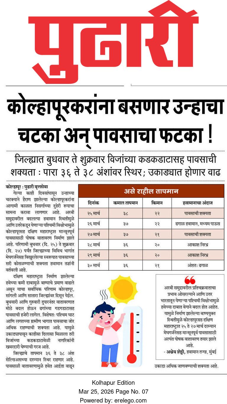 In the News Pudhari 25 Mar