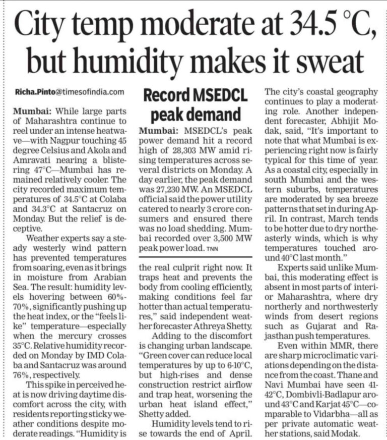 In the News Times of India 28 Apr
